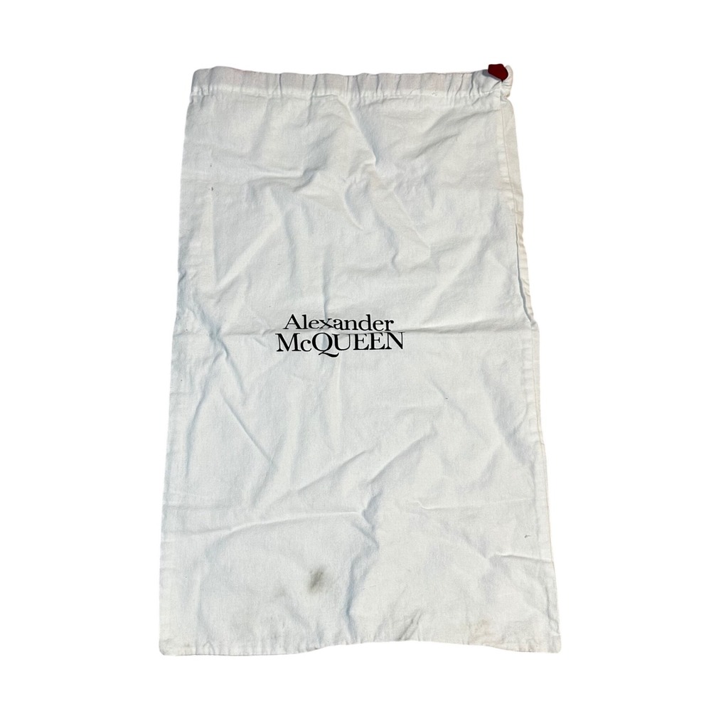Alexander McQueen Dust Bag White Canvas Logo Print
